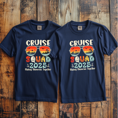 (Cruise Squad 2) Cruise Crew Custom T-Shirt – Personalized Vacation Tee for Family & Group Trips (Copy)