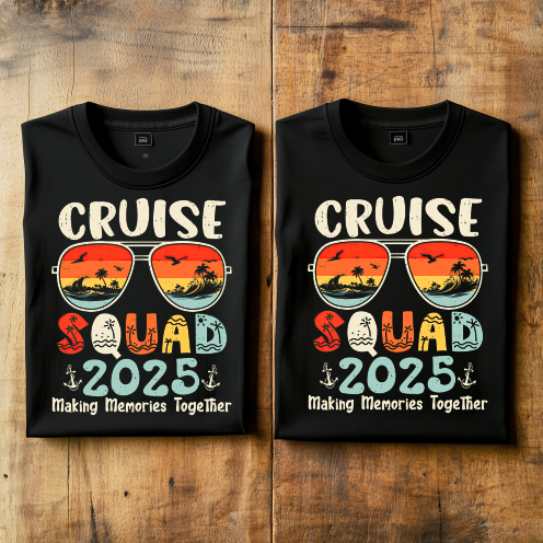 (Cruise Squad 2) Cruise Crew Custom T-Shirt – Personalized Vacation Tee for Family & Group Trips (Copy)