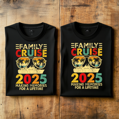 (Family Cruise) Cruise Crew Custom T-Shirt – Personalized Vacation Tee for Family & Group Trips