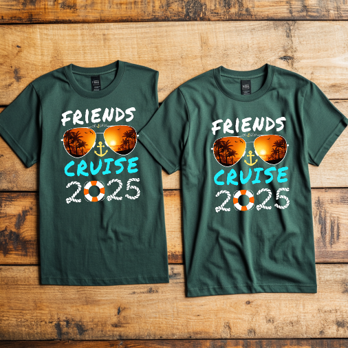 (Friends Cruise) Cruise Crew Custom T-Shirt – Personalized Vacation Tee for Family & Group Trips (Copy) (Copy)