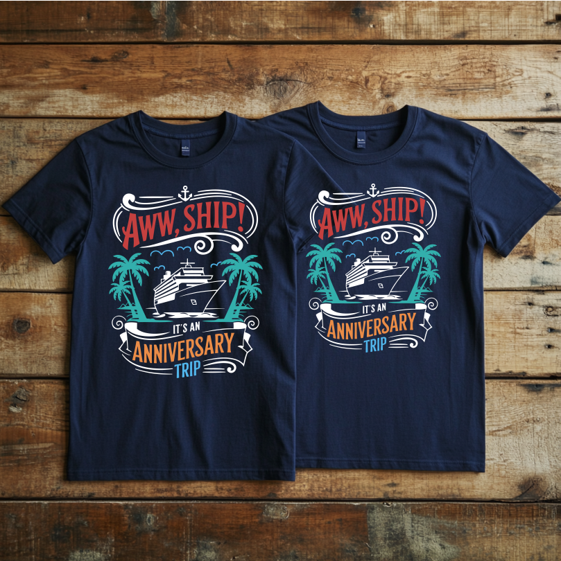 "Cruise Anniversary” design 3 Custom Cruise T-shirt design