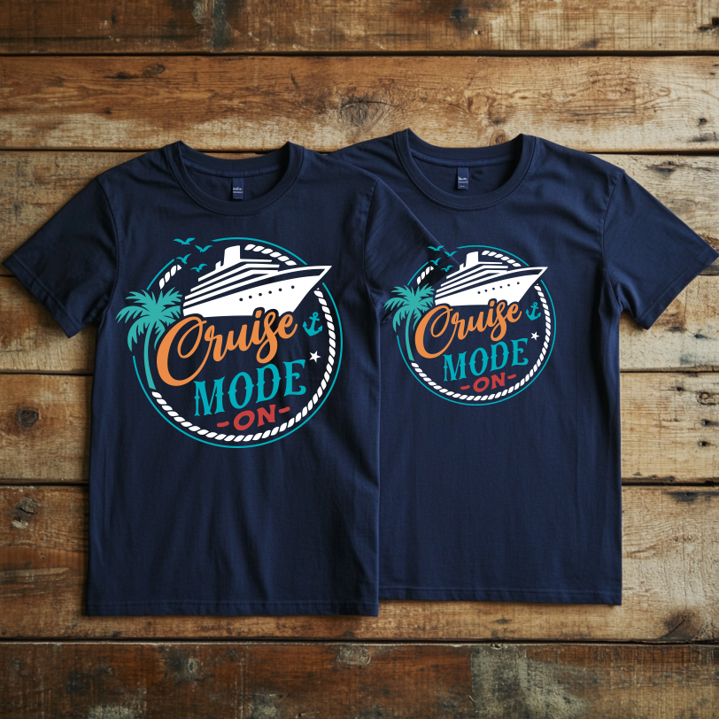 "Cruise Mode” design 1 Custom Cruise T-shirt design