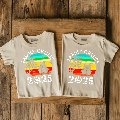 (Family Cruise3) Cruise Crew Custom T-Shirt – Personalized Vacation Tee for Family & Group Trips