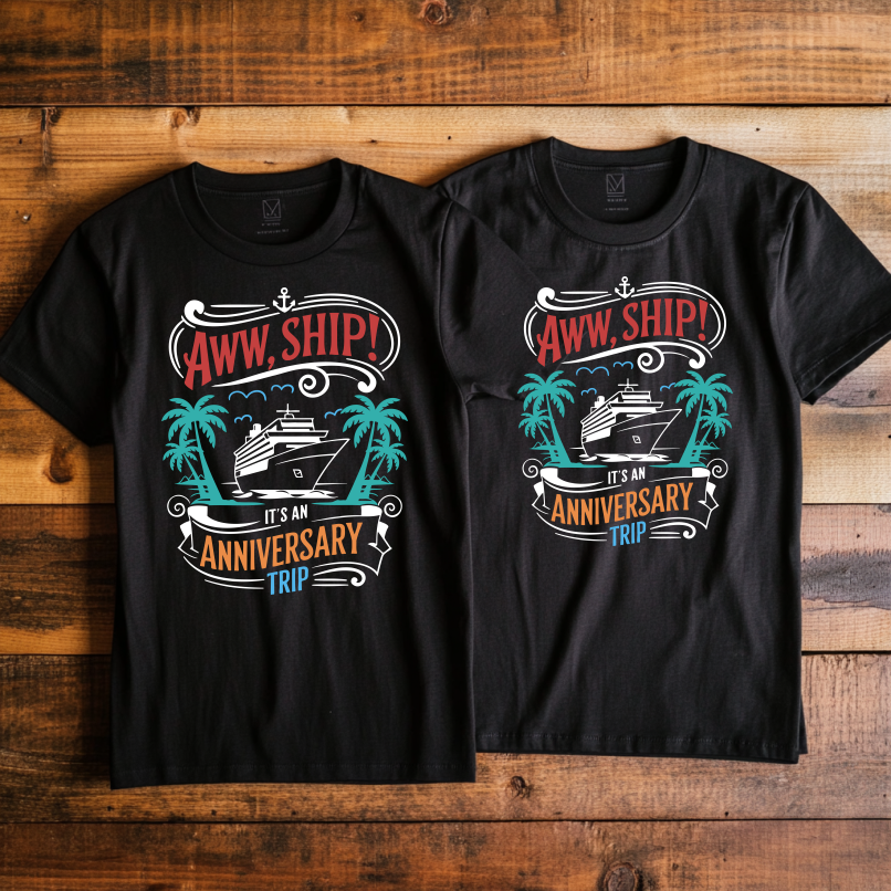 "Cruise Anniversary” design 3 Custom Cruise T-shirt design