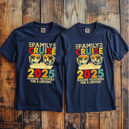 (Family Cruise) Cruise Crew Custom T-Shirt – Personalized Vacation Tee for Family & Group Trips