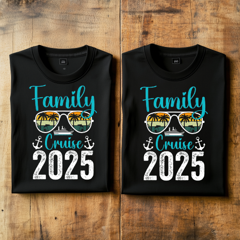 (Family Cruise2) Cruise Crew Custom T-Shirt – Personalized Vacation Tee for Family & Group Trips (Copy)
