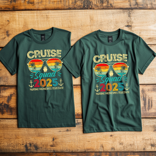 (Cruise Squad) Cruise Crew Custom T-Shirt – Personalized Vacation Tee for Family & Group Trips (Copy)