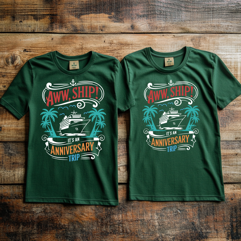 "Cruise Anniversary” design 3 Custom Cruise T-shirt design