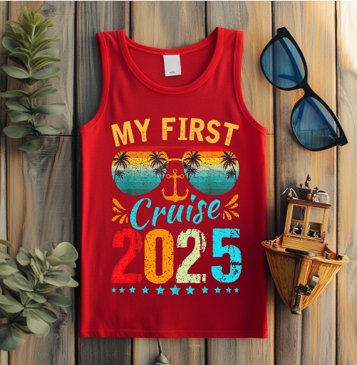 (My First Cruise) Cruise Crew Custom T-Shirt – Personalized Vacation Tee for Family & Group Trips